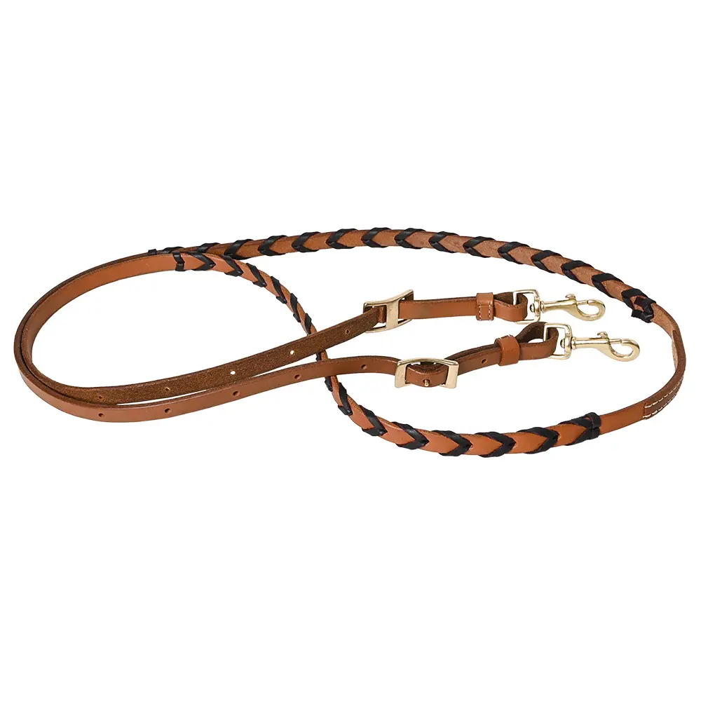 8’ Leather Laced Roping Reins