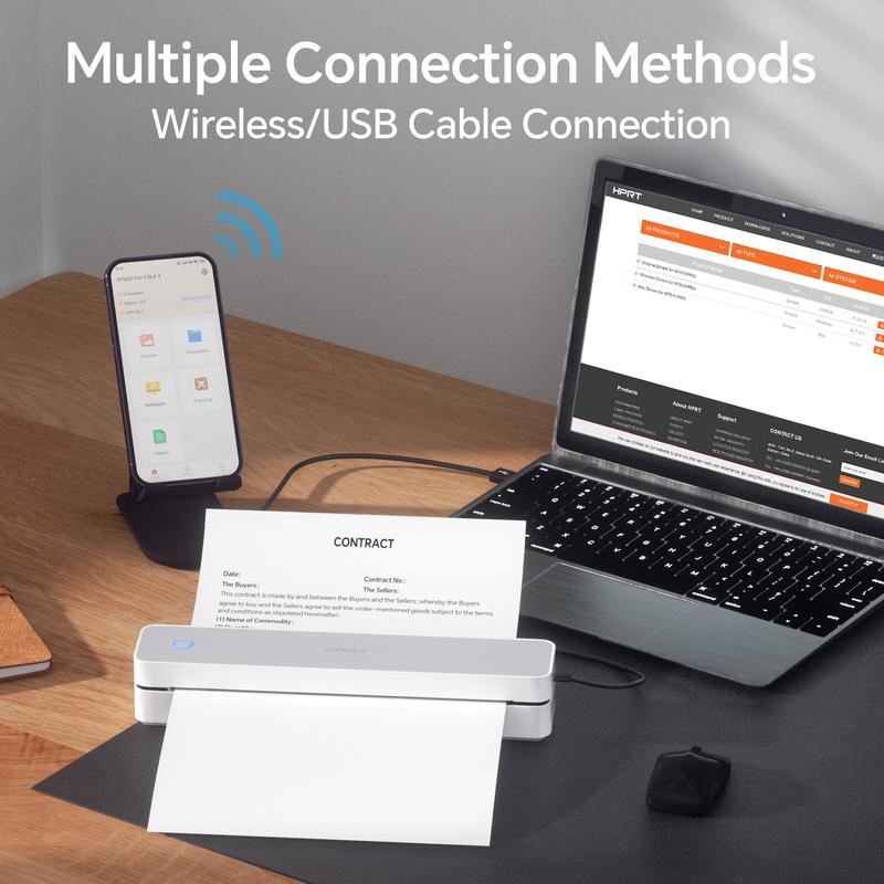 Inkless Portable Bluetooth Thermal Printer Wireless Mobile Printer for Travel and Home Compatible with iOS Android Windows macOS Supports A4 US Letter Inkless Portable Bluetooth Thermal Printer Wireless Mobile Printer for Travel and Home Compatible with iOS Android Windows macOS Supports A4 US Letter