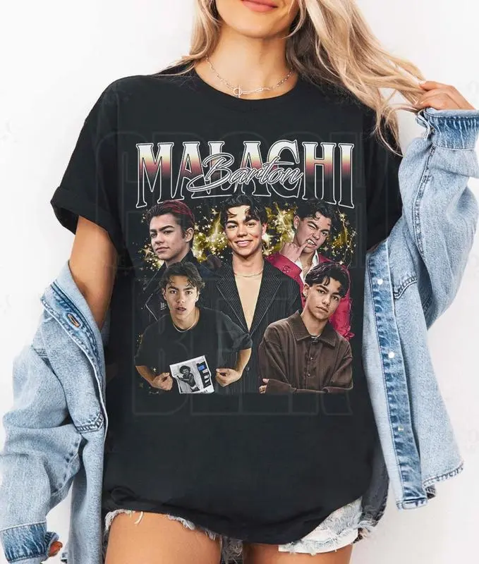 Malachi Barton Vintage T-Shirt, Actor Fan Tee, Celebrity Inspired Top, TV Show Merch, Fashion Cotton, Full Sizes, Full Colors, For Man, For Women