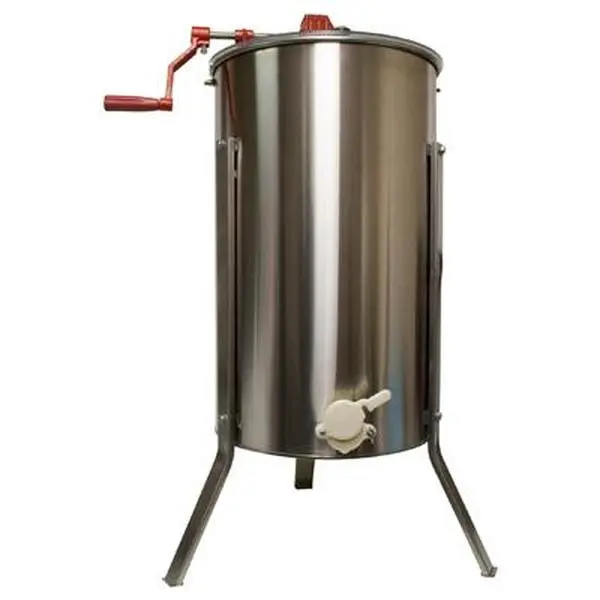 212 MAIN 2-Frame Metal Honey Extractor, Stainless Steel, Food Grade, Reversible Frame Extraction Tool for Specialty Garden Use, Includes Stand, Two-Frame