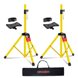 5 Core Speaker Stand Tripod Pair Heavy Duty Adjustable 54" Universal Mount for PA DJ Studio w Bag