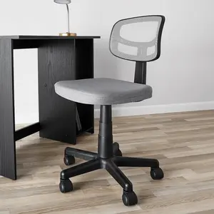 Mesh Task Chair with Padded Seat, Teens and Adult, Gray/Gray