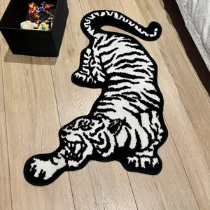 Habitatt Tiger Spirit Rug for Home Decoration, Designer Rugs, Soft and Fluffy Rugs for Bedroom Living Room Bathroom, Mats Carpets, Home Essentials, Non-slip, Home Decor, Decorative Carpet for Home, Cozy Bedroom