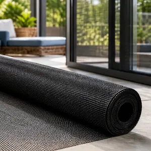 ARCH 24 Inch x 48 Feet 304 Stainless Steel Window Screen Roll Black High-Transparency Durable Metal Mesh Replacement for Doors Patios Porches DIY Easy Cut Install Rust-Resistant Ventilation Security Screen, Black Color Options, Color: Black