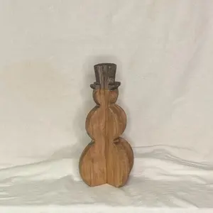 WOOD SNOWMAN ~ Custom Made out of Solid Oak!  Makes a Perfect Winter Decoration or to give as a Gift