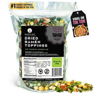 Ramen Bae No Fungus Among Us Dried Ramen Toppings Mix – Mushroom-Free Dehydrated Veggie Add-Ins for Ramen, Pho, Soup & Fried Rice, 17+ Servings