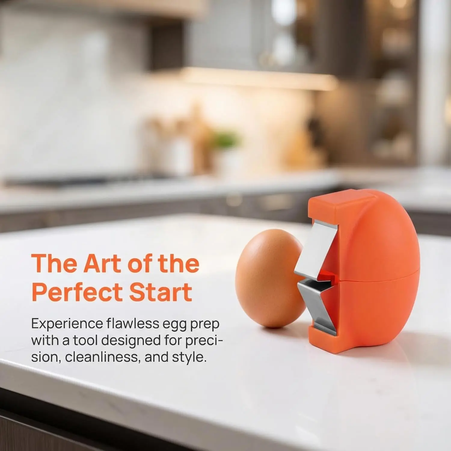 1/2 Piece Egg Prep Set, Non-Stick Handheld Egg Cracker & Whisker, Essential Kitchen Tool for Baking, Easy-To-Use Design, Egg Cracking Tool