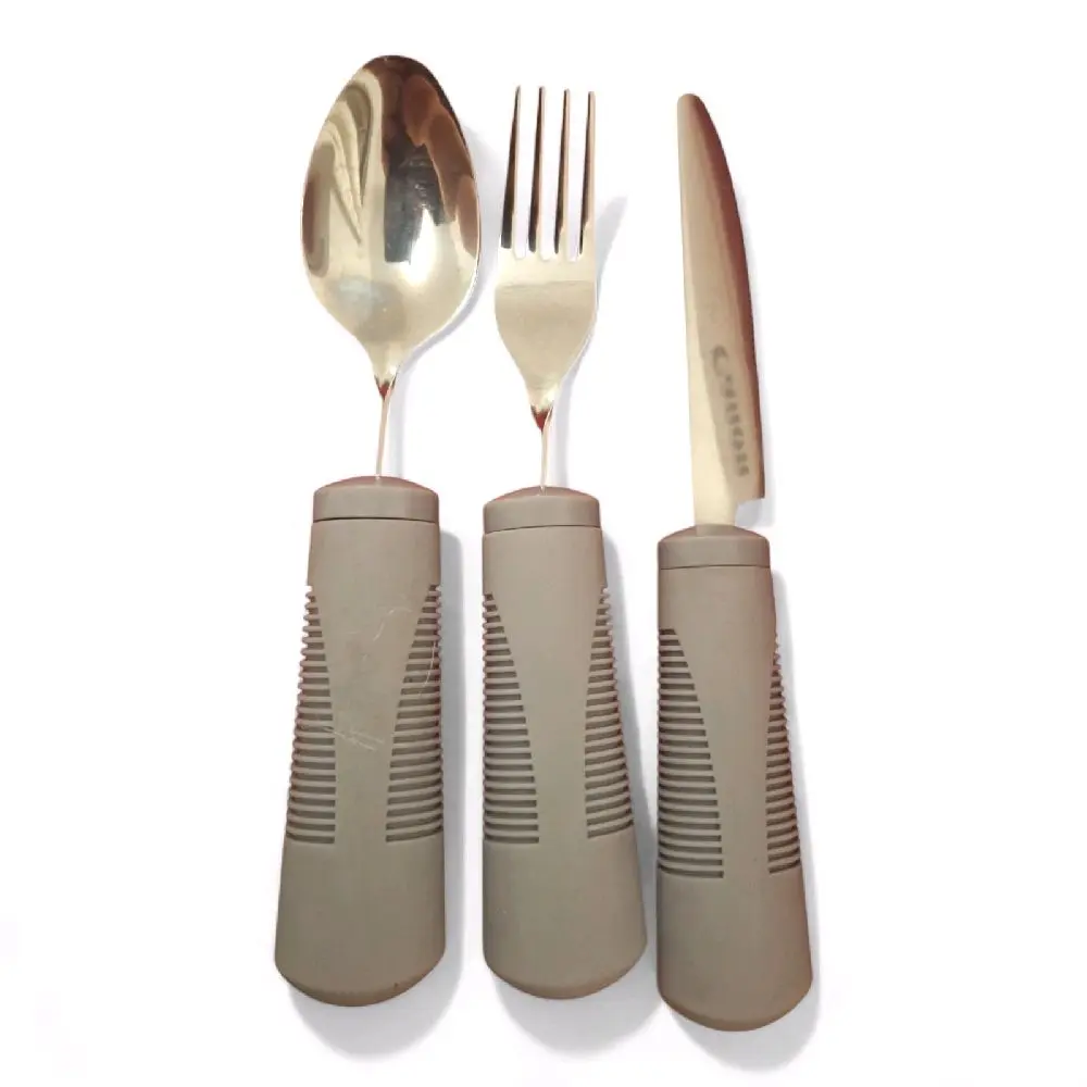 Adaptive Weighted Utensils for Enhanced Grip and Control - Ideal for Daily Use and Special Needs