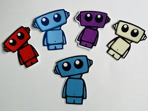 Cute Robot by Peter Carnegie Sticker 5 Pack