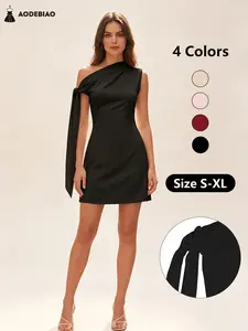 Aodebiao Spring New A-Line Skirt Mini Dress, Elegant Party Dress for Special Occasions, Stylish Women's Attire for Summer Vacations