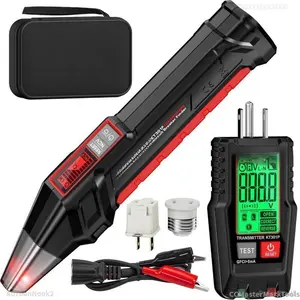 Circuit Breaker Finder with LCD Display, GFCI Outlet Tester, Electrical Circuit Tracer Tool with NCV Test & Flashlight, Includes Carrying Case and AdaptersCCMasterMarkToolsAUrbanNook2PulseTrail5FFSummitSupply7