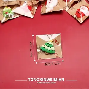 100pcs Mixed Resin Christmas Fridge Magnets, Santa Claus, Snowman, Christmas Tree Decorations in Various Styles for Holiday Gifts, Holiday Gift Giving, Santa Snowman Ornaments, Tree Shaped Magnets, Snowman Style, Santa Claus Design, Detailed Resin Casting