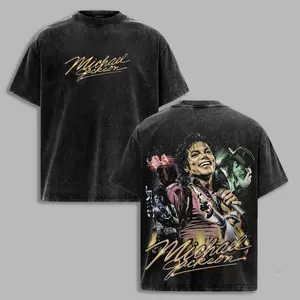 Michael Jackson King of Pop Vintage Wash T-Shirt – Retro Graphic Tee, michaeljackson, kingofpop, mj, y2kfashion, retrostyle, oversizedtee, popculture, ootd, trending, fashiontiktok