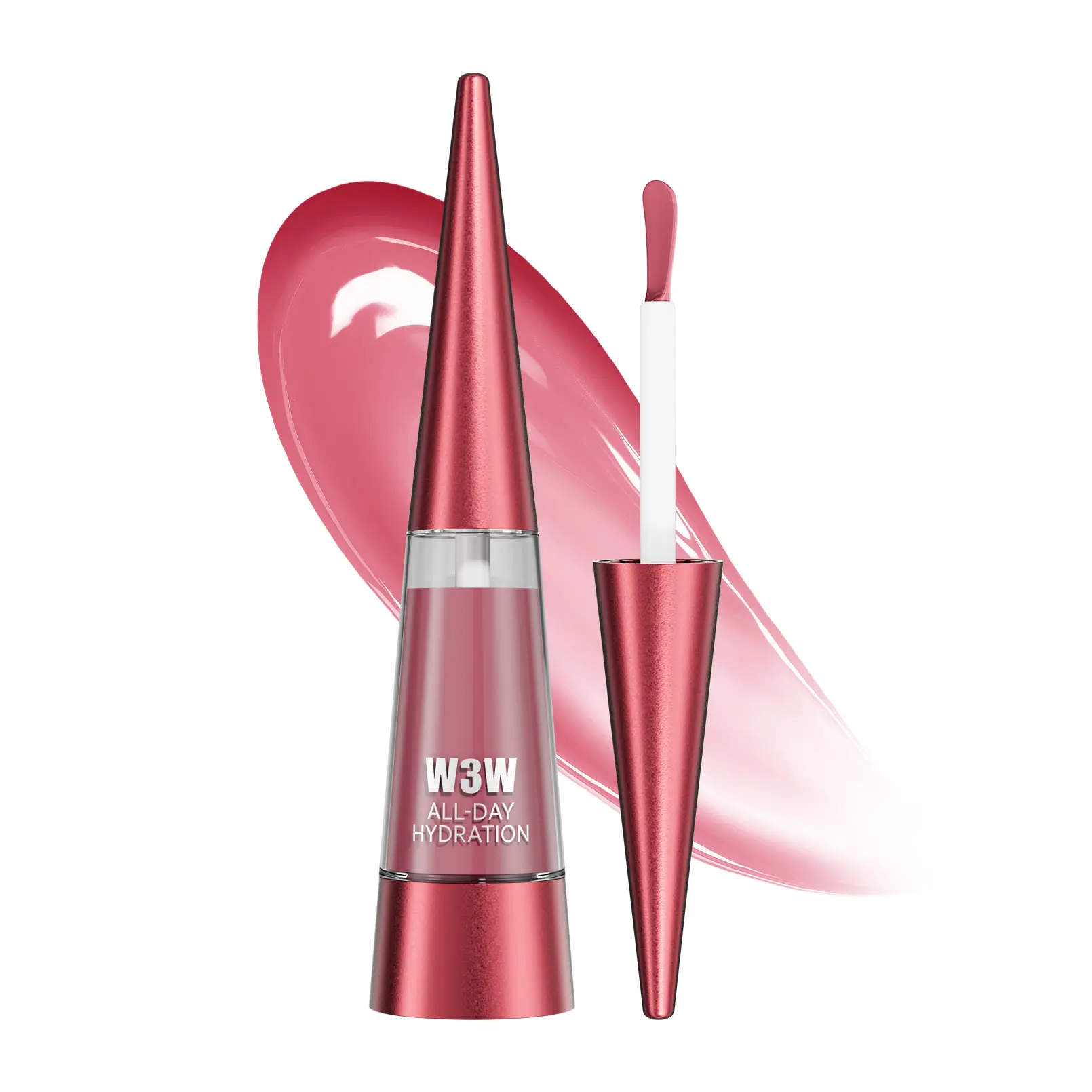 Hydrating Clear Lip Oil Plumper, Plumping Lip Treatment Serum with Long-Lasting Hydration Lock, High Shine Glassy Finish, Smooth Soft Lips, Daily Lip Care for Women