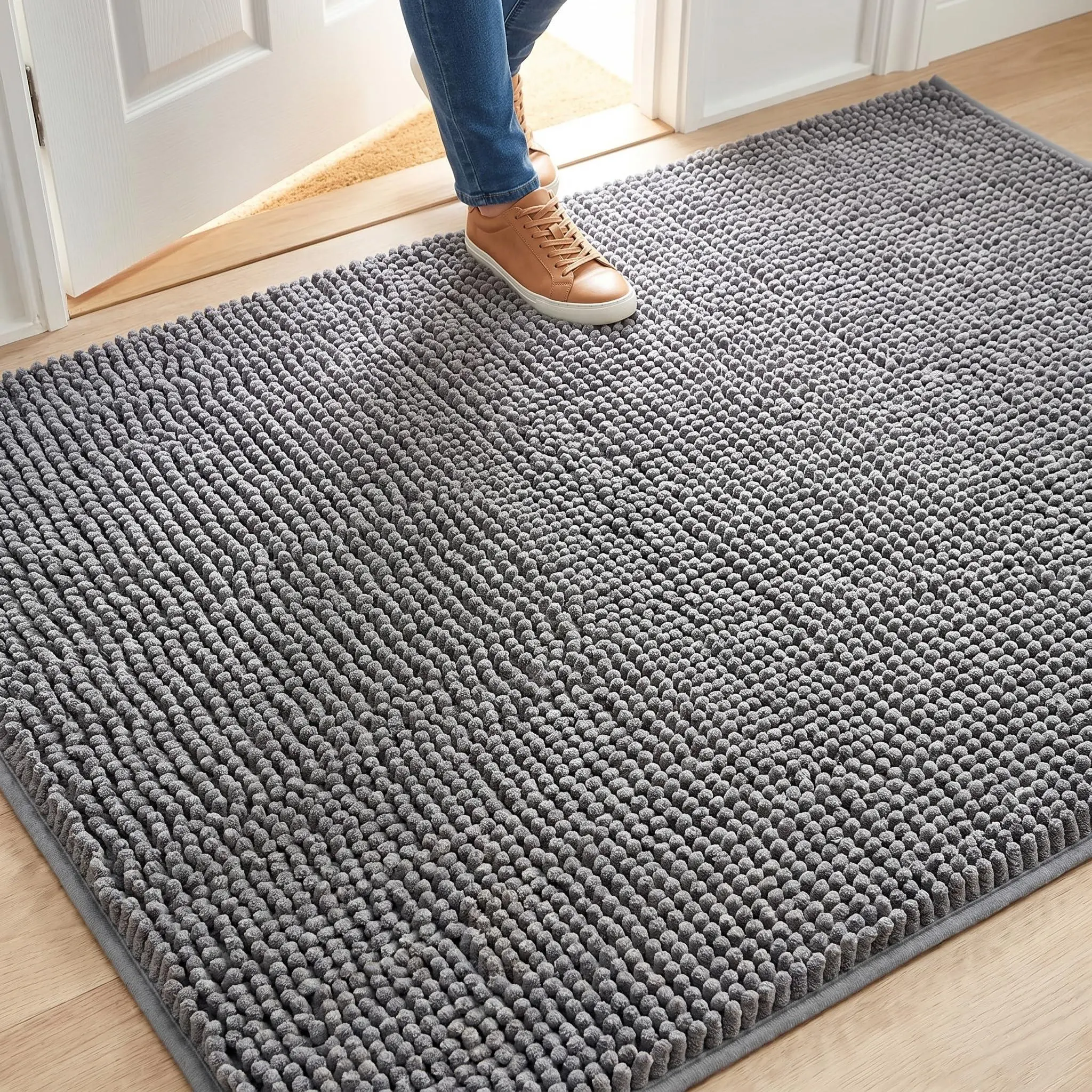 Muddy Mat® | Indoor Door Mat, Super Water Absorbent Dirt Trapper Doormat, Slip-Resistant Washable Quick Dry Chenille Entryway Muddy Carpet®, Front Door Mat, Inside Floor Mat for Entryway