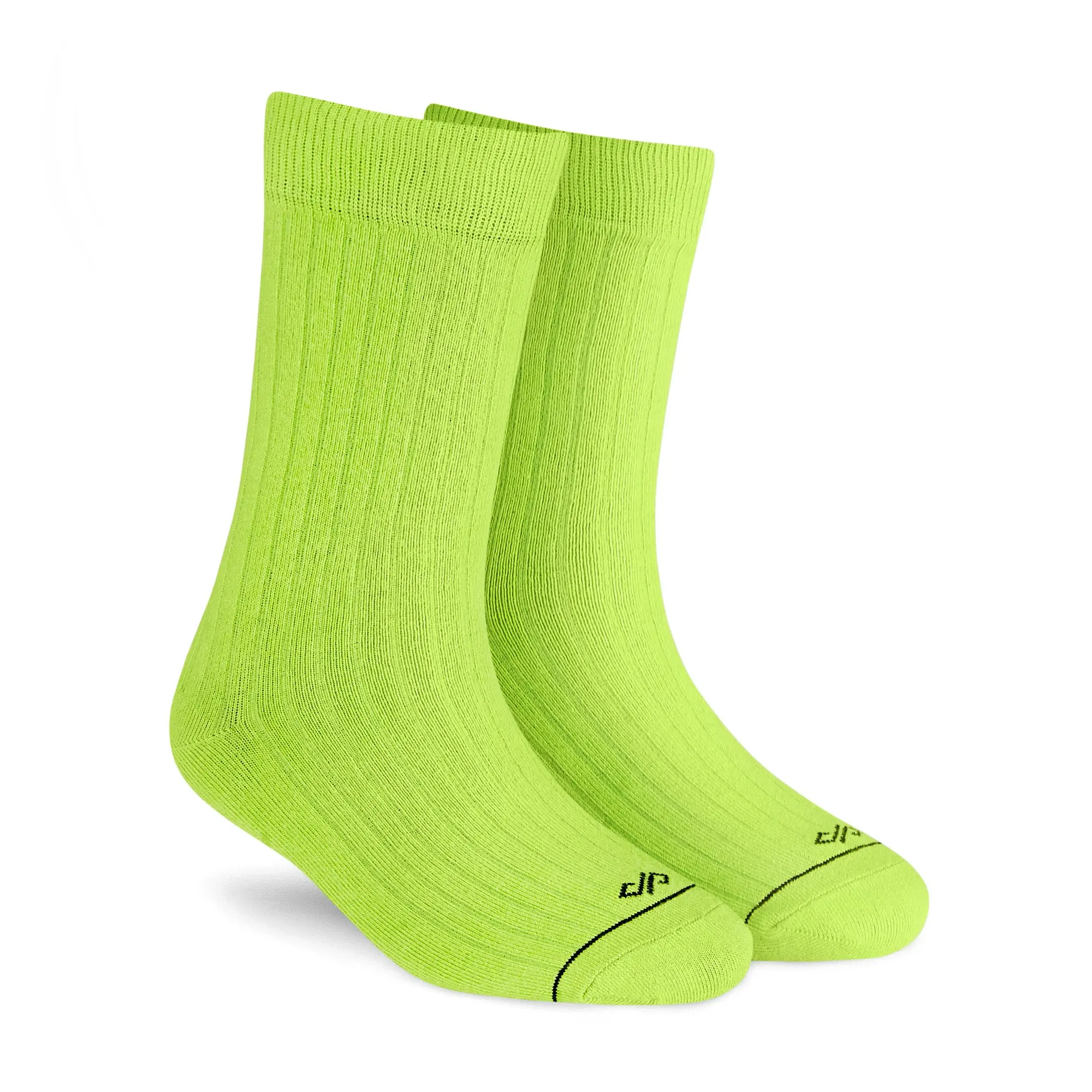 Bold Neon Green Crew Socks