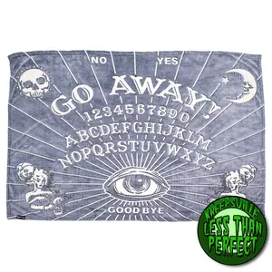 Less Than Perfect Go Away Glow In The Dark Throw Blanket