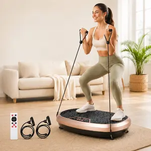 FitMaxx 3D XL Vibration Exercise Platform with Resistance Bands, Home Fitness Equipment for Full Body Training, Balance, Flexibility and Daily Exercise