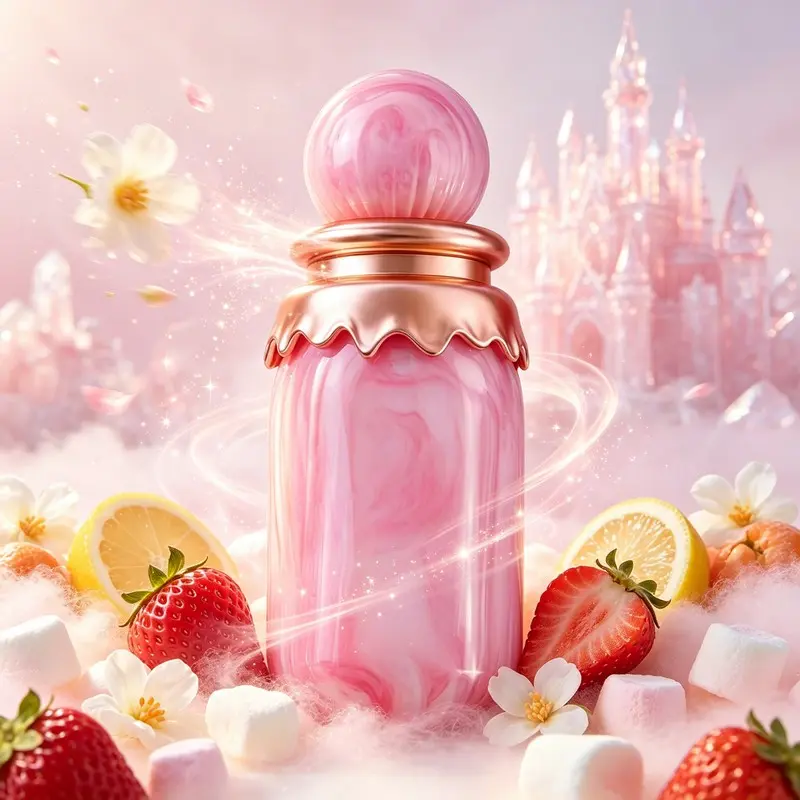 Marshmallow Blush 3.4 fl oz fragrance, Long Lasting Sweet Fruity Scent For Young Girls, Strawberry Soft Smell 100ml Pink Women Perfume Floral Perfume Warm Gourmand Parfum Warm Body Mist for Women floral-fruity