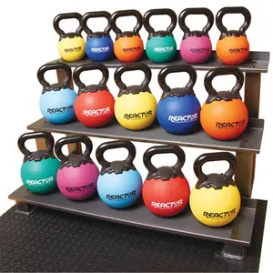 Champion Barbell  8 in. Rubber Kettlebells - 16 lbs