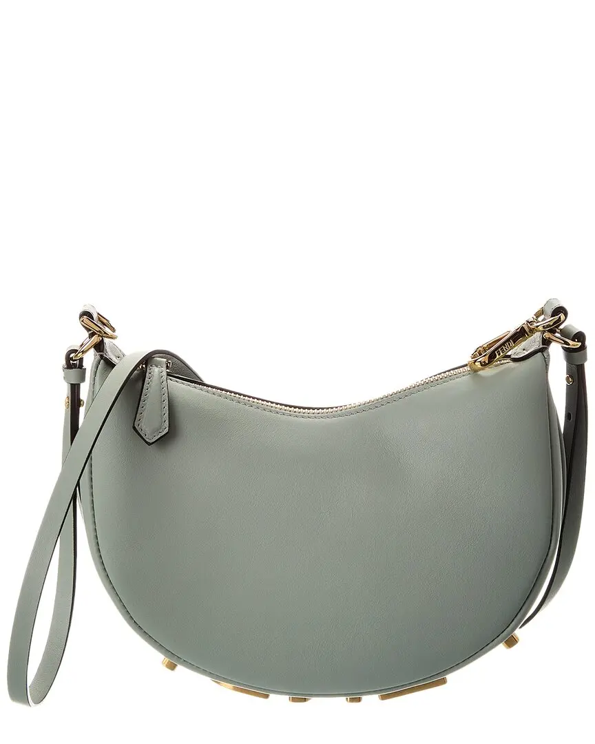 FENDI Fendigraphy Mini Leather Hobo Bag