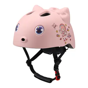 New Cartoon Children's Sports Helmet Scooter Roller Skating Anti-Fall Protective Gear EPS Shell PC Outer Adjustable Fit Bike Riding Helmet