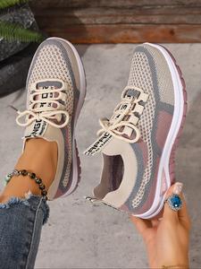 Women's Casual Sports Shoes, Large Size New Lightweight Soft Sole, Outdoor Comfort Anti-Slip Walking Shoes, Daily Lace-Up Low Top Running Shoes