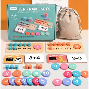 Kids Math Arithmetic Wooden Digital Decomposition Arithmetic Montessori Games Baby Early Learning Education Toys Math Learning Blocks Math Learning Tools