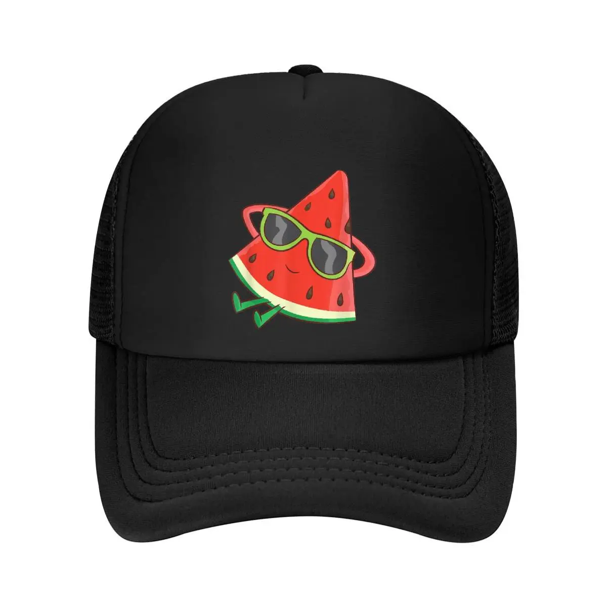 Watermelon Summer Melon With Sunglasses Funny Watermelon Baseball Cap