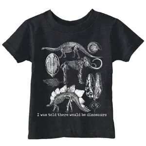 Toddler Funny T Shirts I Was Told There Would Be Dinosaurs Sarcastic Dino Tee For Young Kids Funny Toddler Shirts Funny Dinosaur Apparel Childrens Graphic Tees Black -
