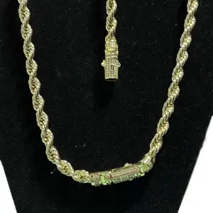 Monaco Rope Chain with Bracelet - Gold-Tone Rope Chain & Matching Bracelet Set for Men