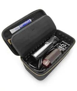Hair Clipper Barber Case Holds Two Clippers, Hair Buzzers, Trimmers, T Finisher Liner - Travel Case For Clippers, Stylist and Hair Supplies