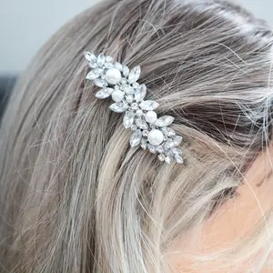 Pearl Rhinestone Hair Barrette