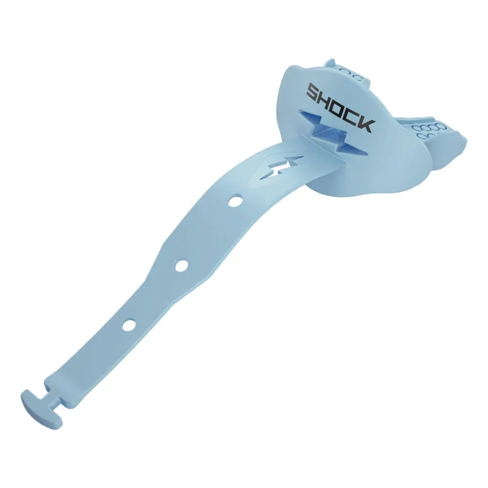 Shock Doctor Bolt Lip Guard - Permanent Strap Football Lip Protector with Airflow Channel & One-Piece Molded Construction