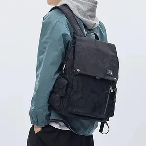 Fashion Men Women Business Nylon Fabric Shoulder Bag Business Computer Backpack Travel Large Capacity Lightweight Bags