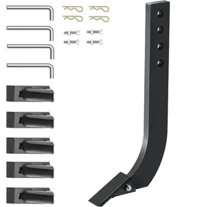 VEVOR Box Blade Shank,  18'' Scarifier Shank, 4 Holes Box Scraper Shank, Ripper Shank with Removable Tapered Teeth and Pins, Adjustable Shanks Assembly for Replacement, Digging, Plowing, 4PCS