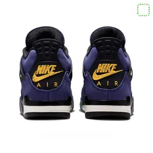 Purple and Gold  Colorway Mid-Top Retro Basketball Shoes