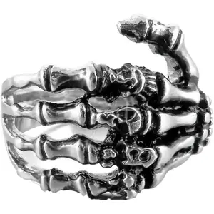Men's and Women's Stainless Steel Skull Ring Vintage Gothic Ring Bicycle Size 7-14