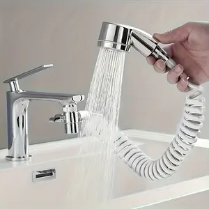 This Is a Faucet Extender And Shower Head Adapter for Bathroom Sinks, Ideal for Washing Pets. It Is Perfect for Use During Autumn.