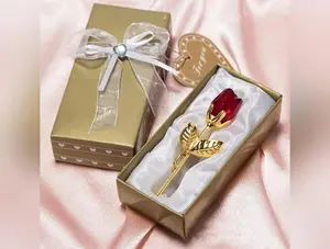 10color Crystal Glass Rose Flower Figurines Gift Souvenir