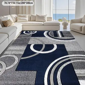 Abstract Geometry Modern Wind Area Carpet Geometric Pattern Rug Living Room Rug Machine Washable Home Decoration Sofa Tea Table Cushion Bedside Cushion Dining Table Cushion Kitchen Study Home Carpet Floor Cushion