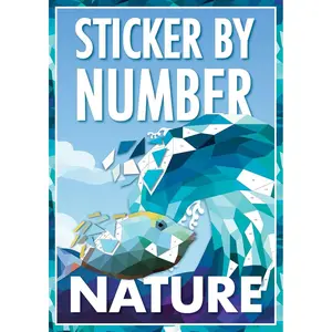 Sticker by Number Nature - 12 Designs Including Mountains, Waves, Flowers, Fish, Frogs, Birds, Dragonfly & More Paperback – Sticker Book, November 15, 2021
