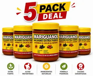 (5 pack) VIRAL Mariguanol Reforzado Extra Fuerte Massage Gel Balm – 125g Jars – External Use Only – Relaxing Massage Formula for Everyday Use – Ideal After a Long Day of Work or Activity