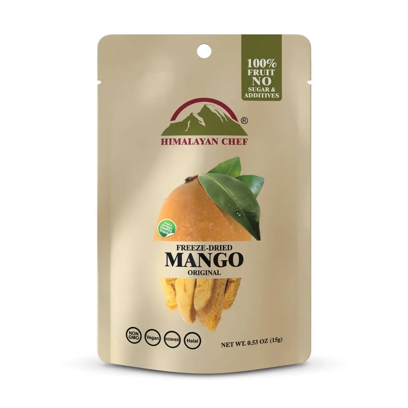 Himalayan Chef Freeze-Dried Fruit – 15g/Each Freeze-Dried Mango | Organic Fruits Snacks, Healthy Snacks for Kids & Adults | Drieds Fruits, Baby Snacks, Gluten-Free