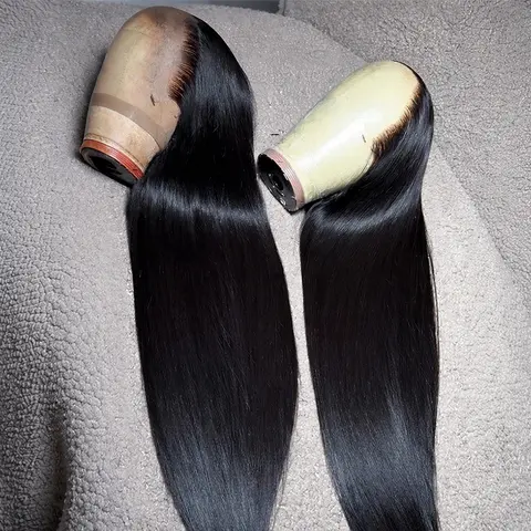 13x6 13x4 Lace Front Wigs Human Hair for Women 180 Density HD Transparent Straight Lace Front Wigs Human Hair Pre Plucked Glueless Lace Frontal Wigs Natural Black Color