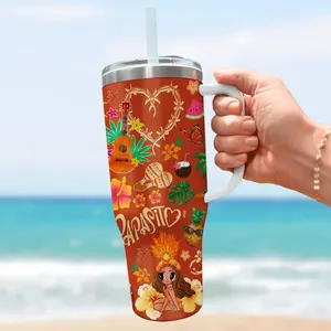 Tropitour 2026 Tumbler 40oz Fan Merch, Latina Gift, KG Fan Gifts, Insulated Travel Mug with Straw Lid