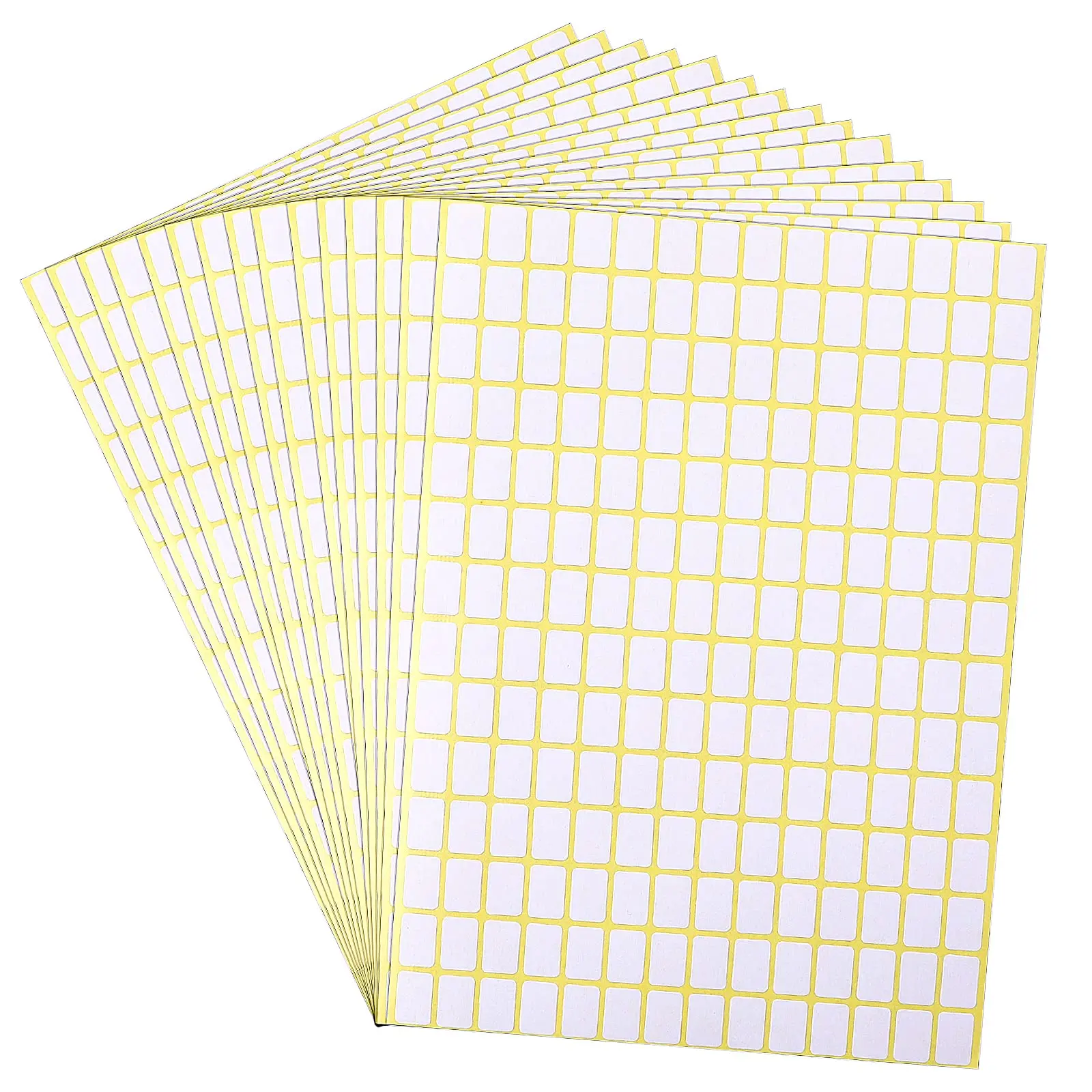 White Labels Stickers 2940PCS Matte Small Blank Price Tag Labels Removable Adhesive Stickers 13x9mm Jar Box Folder Envelope Organization Supplies