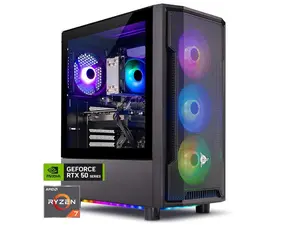 Skytech Gaming Shadow Gaming PC, AMD Ryzen 7 5700 3.7GHz, NVIDIA RTX 5060 Ti 8GB VRAM, 1TB NVMe SSD, 16GB DDR4 RAM 3200, 650W GOLD PSU, Wi-Fi, Win 11, Desktop