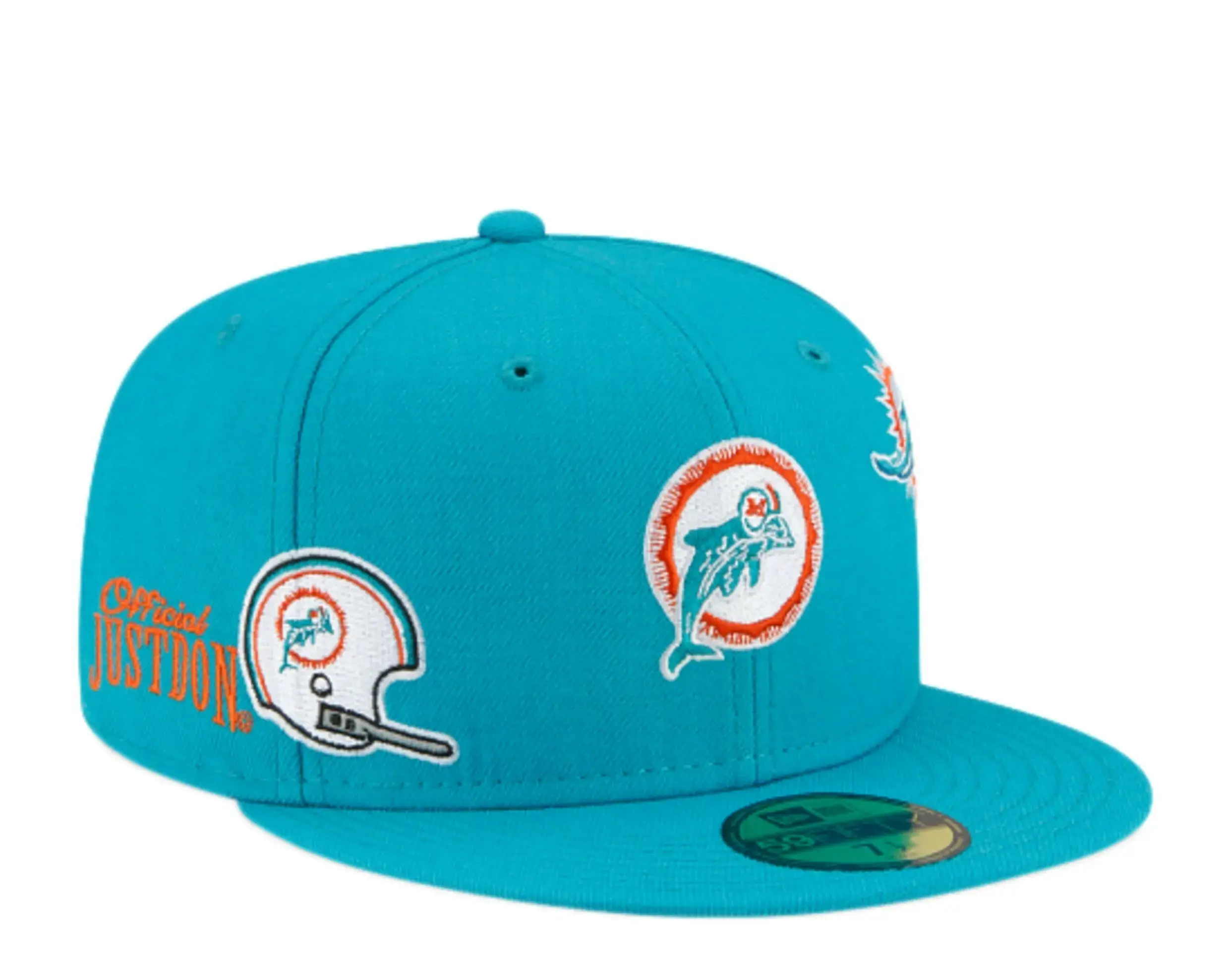New Era x Just Don 59FIFTY Miami Dolphins Fitted in Aqua | Wool
