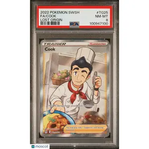 2022 Pokemon Sword & Shield Lost Origin Full Art Cook PSA 8 NM-MT #TG25